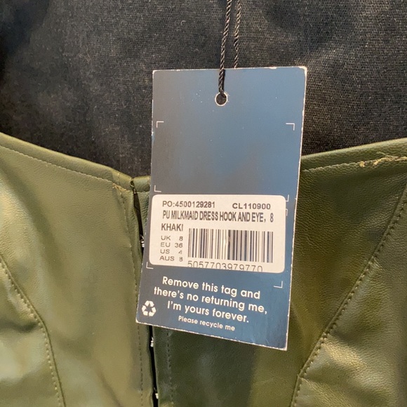 Faux Leather Dress NWT - Picture 6 of 8